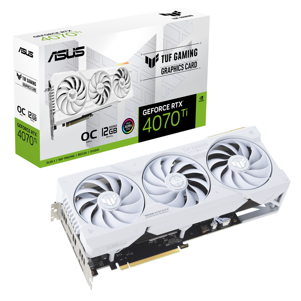 NVIDIA GeForce RTX 4070 Ti搭載グラフィックカード・ホワイトモデル 